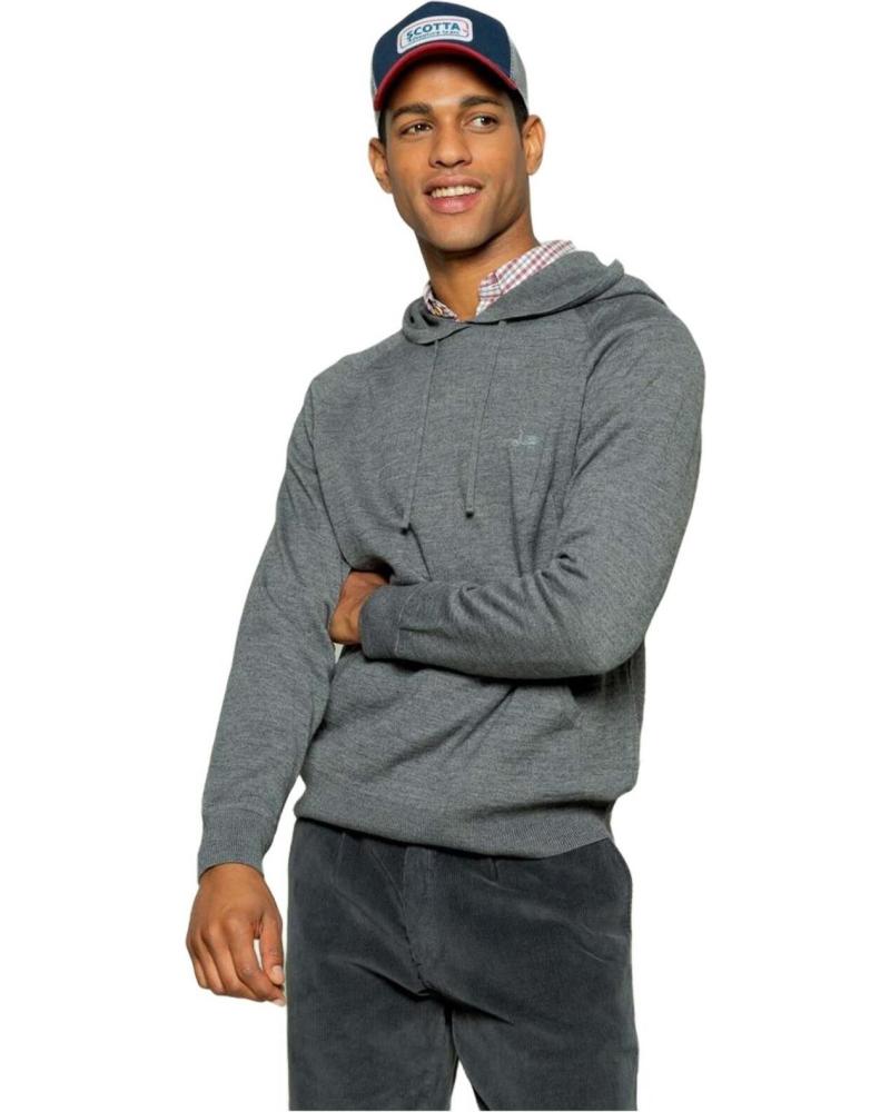 Accueil-SCOTTA---W23050489---JERSEY-CON-CAPUCHA-100-LANA-MERINO---HOMBRE-GRIS