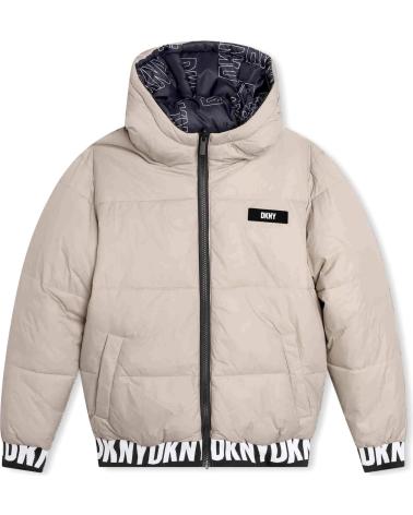 Inicio-DKNY-DKNY DOUDOUNE REVERSIBLE ACOLCHADA PARA NIÑO - NEGRO/BEIGE-NEGRO