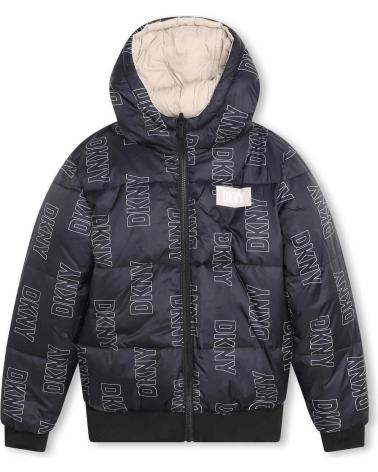 Startseite-DKNY-DKNY WENDE-STEPPJACKE FÜR KINDER - SCHWARZ/BEIGE-NEGRO