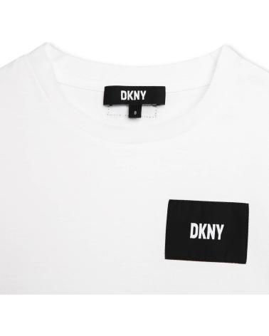 Home-DKNY-DKNY WHITE LONG SLEEVE T-SHIRT WITH LOGO FOR BOYS-BLANCO