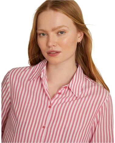 Início-YERSE---3986377---CAMISA-DE-ALGODON-DE-RAYAS-DE-MANGA-LARGA---MUJE-ROSA