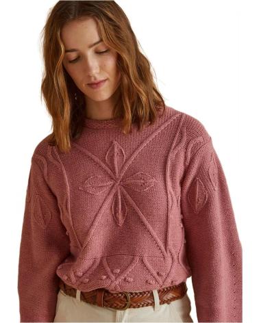 Accueil-YERSE---39583---JERSEY-DE-CROCHETE-CON-APLIQUES---MUJER-ROSA