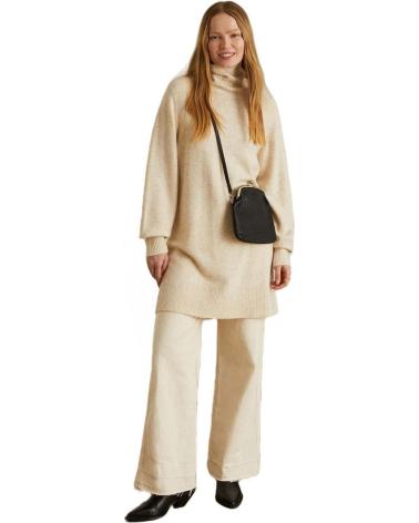 Accueil-YERSE---39545---VESTIDO-DE-CUELLO-ALTO---MUJER-BEIGE
