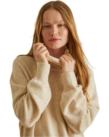 Accueil-YERSE---39545---VESTIDO-DE-CUELLO-ALTO---MUJER-BEIGE