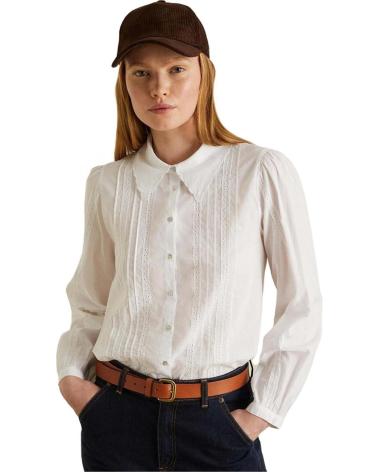 Início-YERSE---39402---CAMISA-BIMATERIA-CON-BORDADO---MUJER-BLANCO