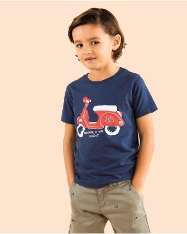 SCOTTA CAMISETA NINO MOTO PAINT MARINO