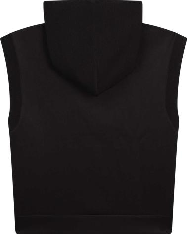 Home-DKNY-DKNY BOY'S SLEEVELESS HOODIE IN BLACK WITH WHITE LOGO-NEGRO