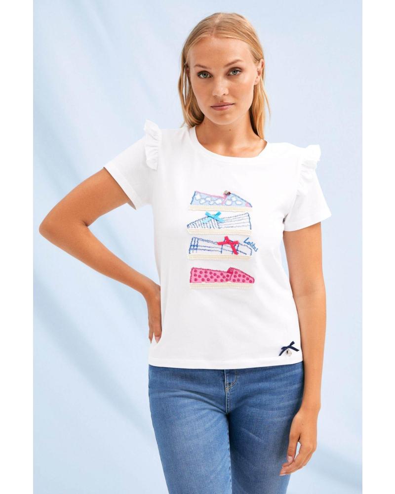 LOLITAS - 2214TP - CAMISETA DE MANGA CORTA - MUJER BLANCO