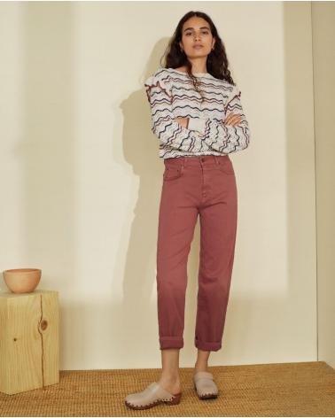YERSE - 36831063 - PANTALON DENIM STRAIGHT - MUJER MARRóN