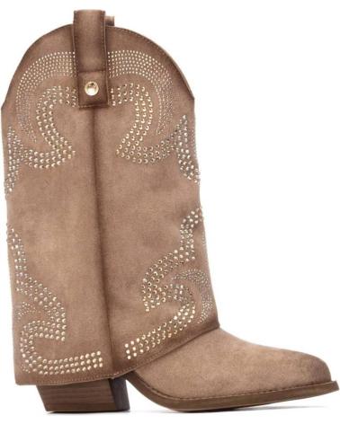 STIVALI COWBOY XTI 144467 BEIGE CON RICAMI STILE WESTERN BEIGE