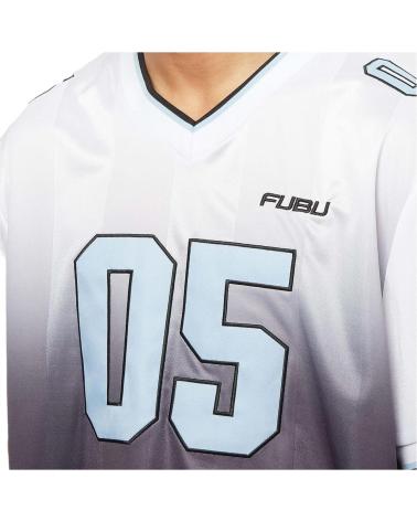 FUBU FOOTBALL-JERSEY T-SHIRT FARBVERLAUF WEISS UND SCHWARZ MIT NUMMER 05 BLANCO