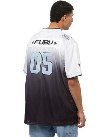 FUBU FOOTBALL-JERSEY T-SHIRT FARBVERLAUF WEISS UND SCHWARZ MIT NUMMER 05 BLANCO