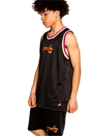 GRIMEY HERREN BASKETBALL-TRIKOT SCHWARZ MIT DREIFARBIGEN BÜNDCHEN AZUL