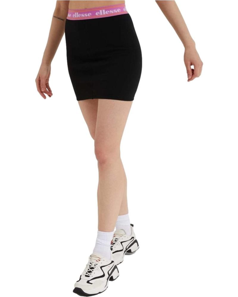 JUPE MINI ELLESSE NOIRE À TAILLE ROSE NEGRO