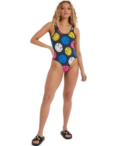 MAILLOT DE BAIN UNE PIÈCE ELLESSE SMILEY NOIR MULTICOLORE GRIS