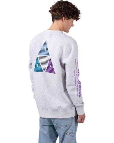 HUF SUDADERAS EN COLOR PARA HOMBRE GRIS