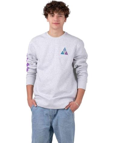 HUF SUDADERAS EN COLOR PARA HOMBRE GRIS