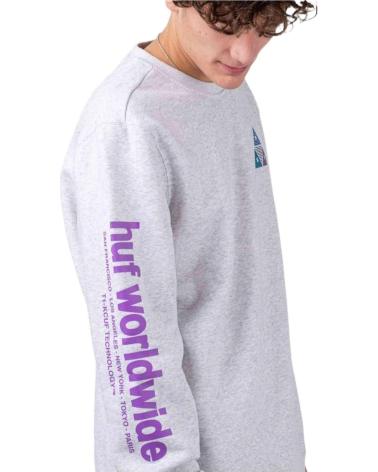 HUF SUDADERAS EN COLOR PARA HOMBRE GRIS