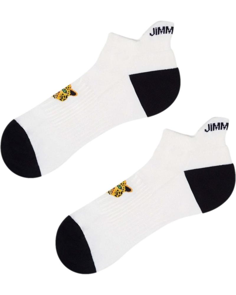 CALZINI CORTI JIMMY LION BIANCHI CON LOGO BLANCO