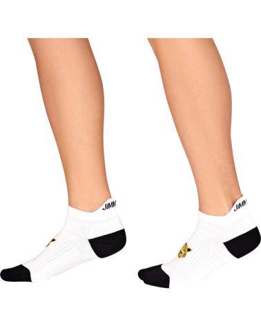 CALZINI CORTI JIMMY LION BIANCHI CON LOGO BLANCO