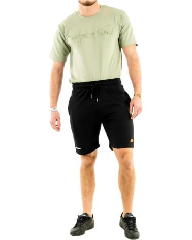 ELLESSE MEN'S SHORTS BLACK WITH MINIMALIST DESIGN NEGRO