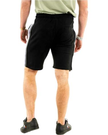 ELLESSE MEN'S SHORTS BLACK WITH MINIMALIST DESIGN NEGRO