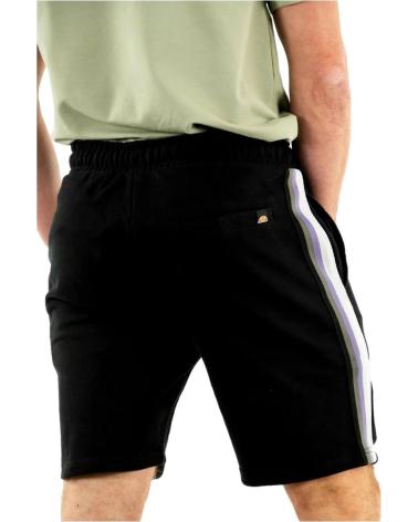 ELLESSE MEN'S SHORTS BLACK WITH MINIMALIST DESIGN NEGRO