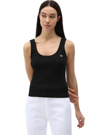 Women's-sleeveless-running-tops-DICKIES-CAMISETAS-Y-POLOS-EN-COLOR-PARA-MUJER-NEGRO