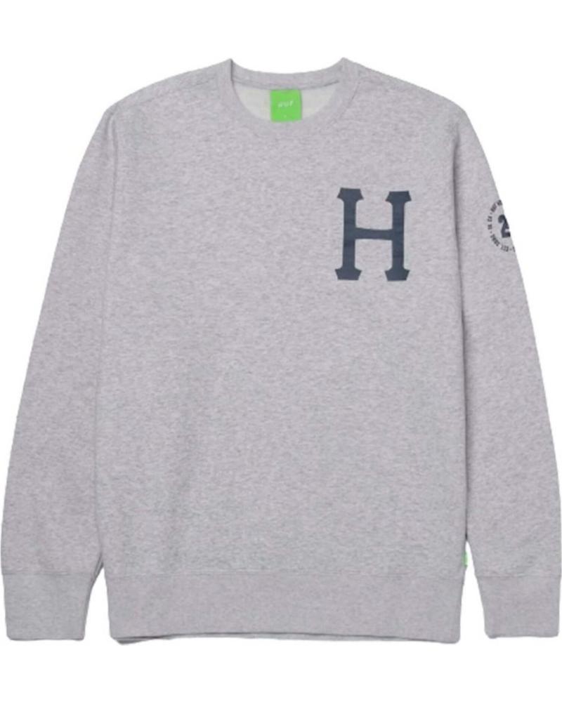 HUF SUDADERAS EN COLOR PARA HOMBRE GRIS