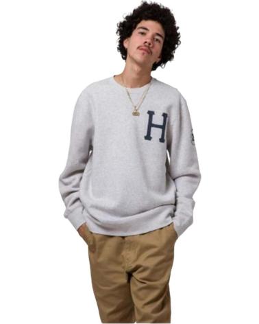 HUF SUDADERAS EN COLOR PARA HOMBRE GRIS