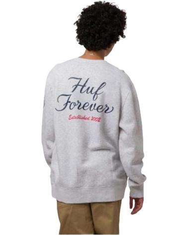 HUF SUDADERAS EN COLOR PARA HOMBRE GRIS