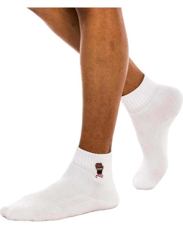 GRIMEY CALCETINES EN COLOR PARA HOMBRE BLANCO