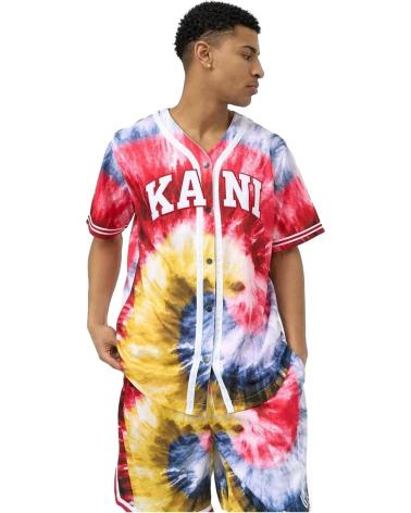 KARL KANI TIE-DYE MULTICOLOR BASEBALL T-SHIRT MEN'S MULTICOLOR