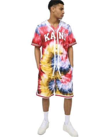 KARL KANI TIE-DYE MULTICOLOR BASEBALL T-SHIRT MEN'S MULTICOLOR