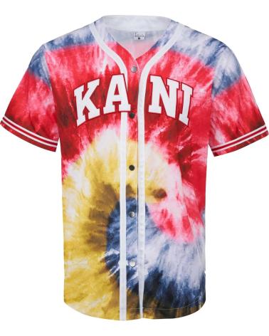 KARL KANI TIE-DYE MULTICOLOR BASEBALL T-SHIRT MEN'S MULTICOLOR