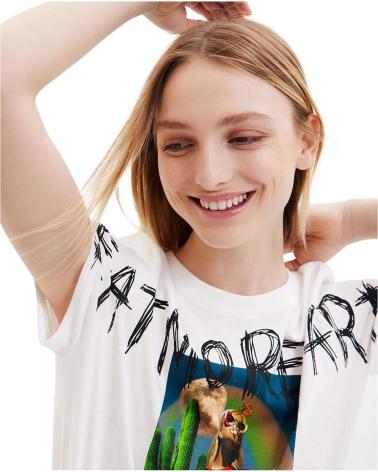 T-shirts-für-damen-DESIGUAL-CAMISETAS-Y-POLOS-EN-COLOR-PARA-MUJER-BLANCO