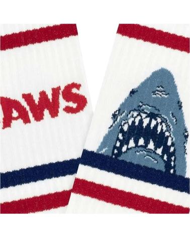 JIMMY LION CHAUSSETTES IMPRIMÉES JAWS POUR HOMME BLANCHES BLANCO