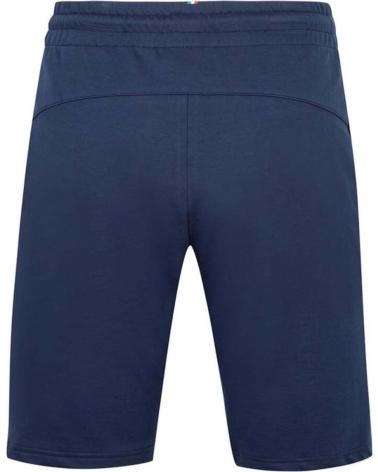 SHORT BLEU MARINE LE COQ SPORTIF AVEC BANDE LATÉRALE JAUNE AZUL