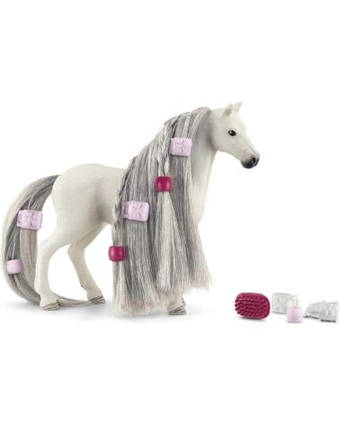 SCHLEICH FIGUR TRAKEHNER HENGST MIT FLECHTBARER MÄHNE MULTICOLOR