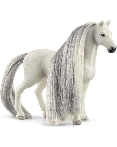 SCHLEICH FIGUR TRAKEHNER HENGST MIT FLECHTBARER MÄHNE MULTICOLOR