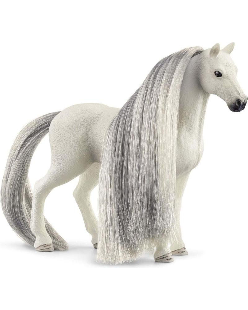 SCHLEICH FIGUR TRAKEHNER HENGST MIT FLECHTBARER MÄHNE MULTICOLOR