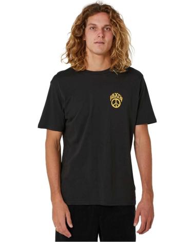 SCHWARZES BRIXTON T-SHIRT MIT MINIMALISTISCHEM LOGO NEGRO