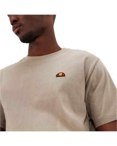 ELLESSE T-SHIRT EN COTON COL HENLEY KAKI POUR HOMME VERDE