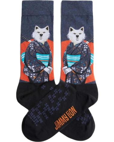 JIMMY LION BLUE SOCKS WITH KIMONO CAT DESIGN AZUL