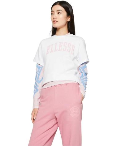 ELLESSE WHITE T-SHIRT WITH ARCHED LOGO PRINT FOR WOMEN BLANCO