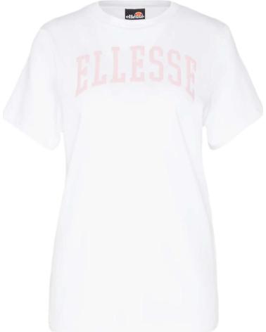 ELLESSE WHITE T-SHIRT WITH ARCHED LOGO PRINT FOR WOMEN BLANCO