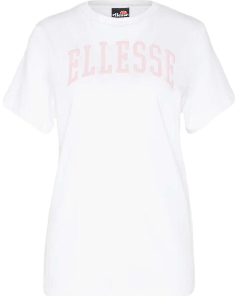 ELLESSE WHITE T-SHIRT WITH ARCHED LOGO PRINT FOR WOMEN BLANCO