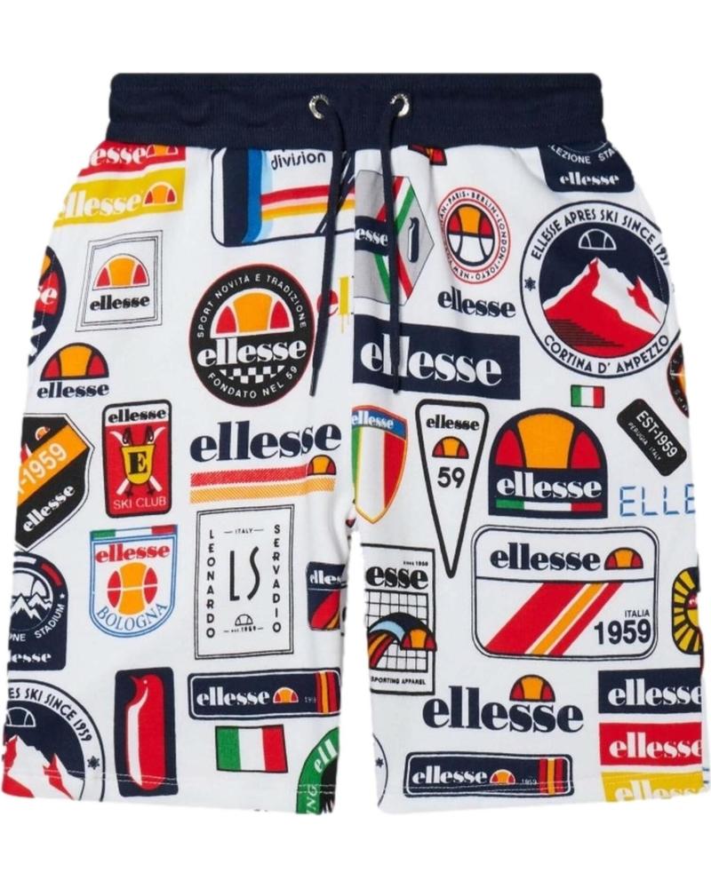 PANTALONCINI SPORTIVI ELLESSE CON STAMPA LOGHI MULTICOLORE MULTICOLOR