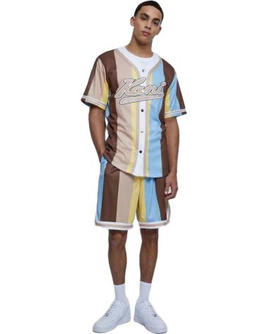 KARL KANI PATCHWORK STRIPED BASEBALL T-SHIRT MULTICOLOR MULTICOLOR