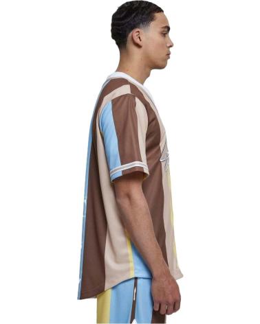 KARL KANI PATCHWORK STRIPED BASEBALL T-SHIRT MULTICOLOR MULTICOLOR
